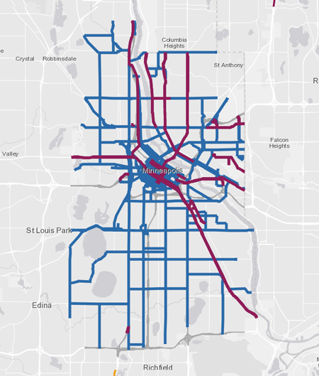 Map of the Truck Route Network